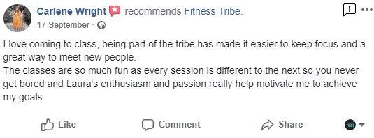Fitness Tribe member review